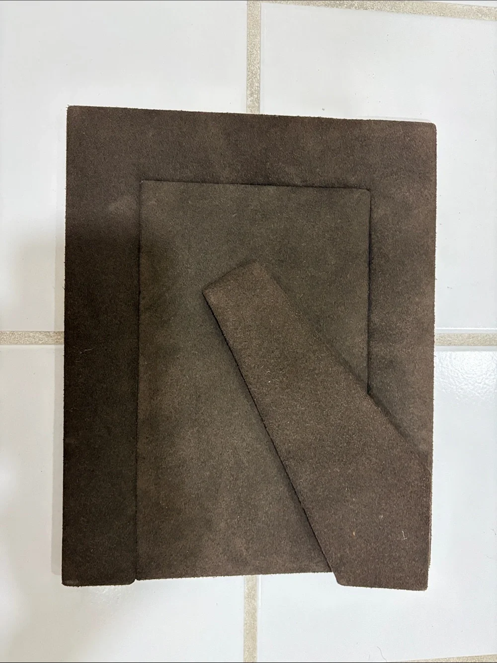 Two-tone Suede Leather photo frame 5x7